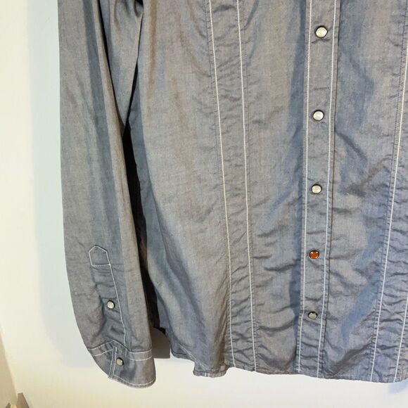 Men’s Hugo Orange Hugo Boss Snap Up Shirt, XL. Grey - Picture 15 of 16